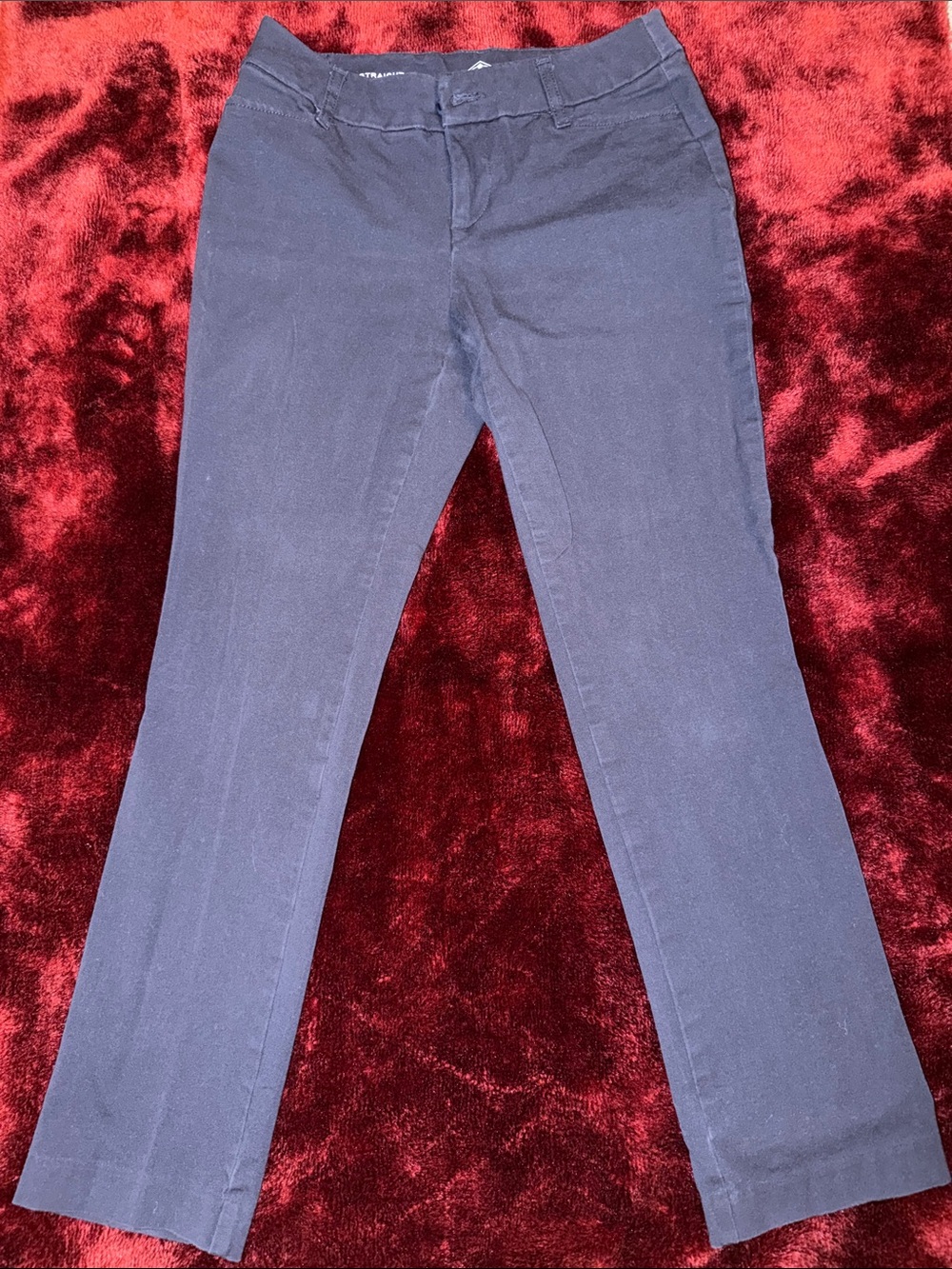 St. John's Bay Navy Women's Straight-Leg Trousers